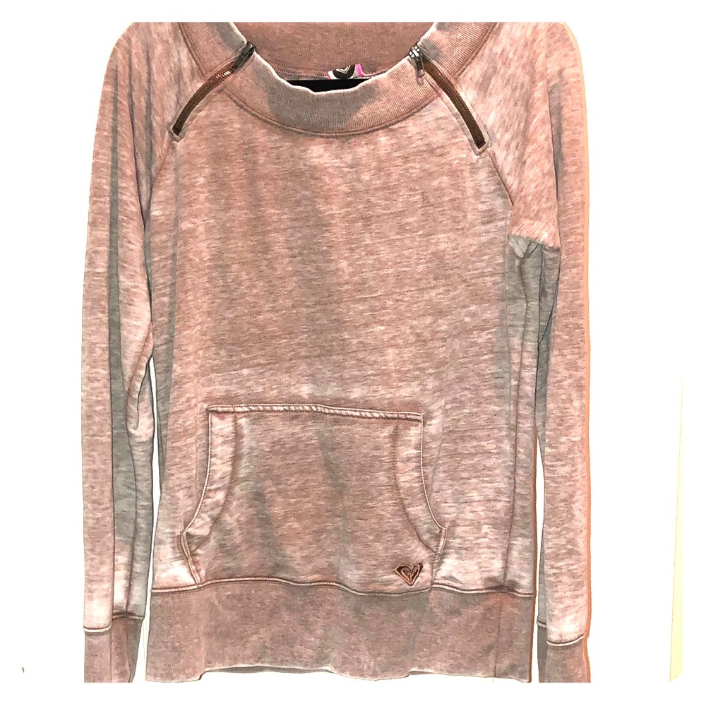 ROXY Distressed Burnout Off Shoulder Sweater